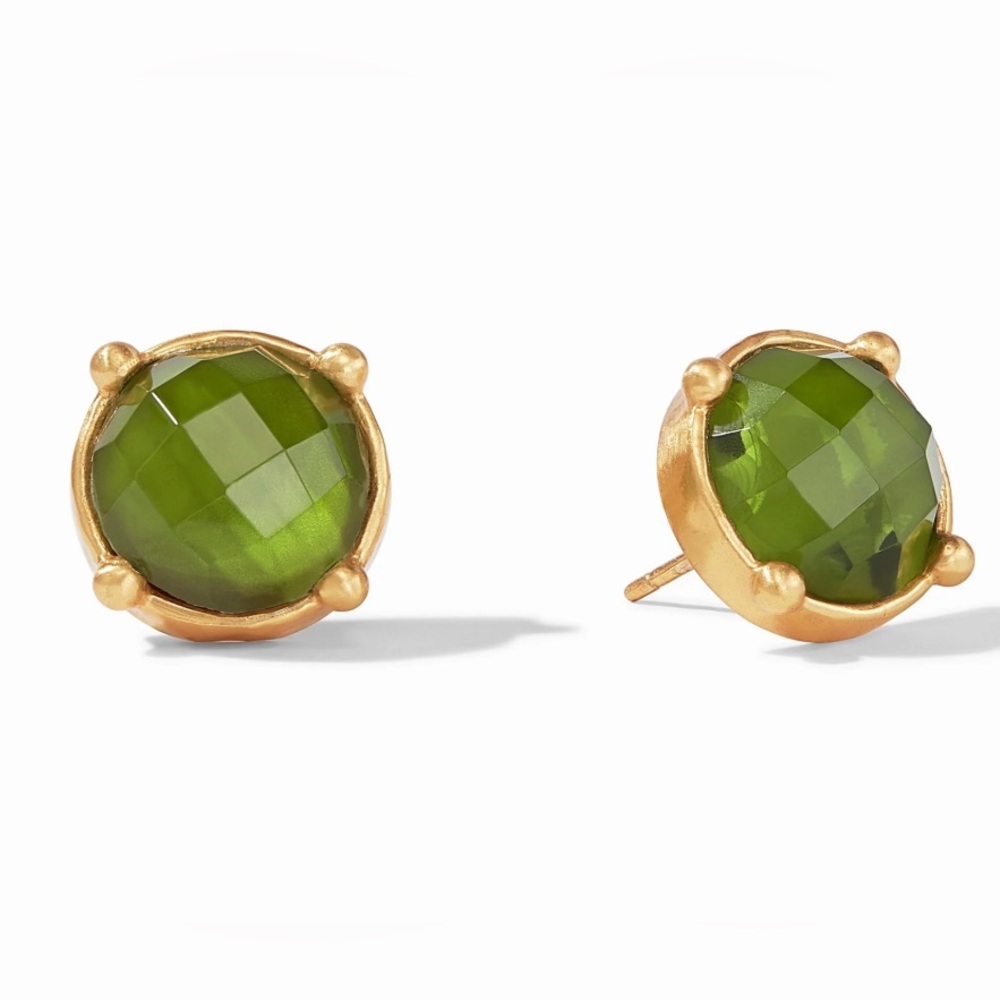 Julie Vos Honey Stud in Iridescent Jade Green